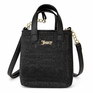 Juicy Couture Black Embossed Crossbody Bag